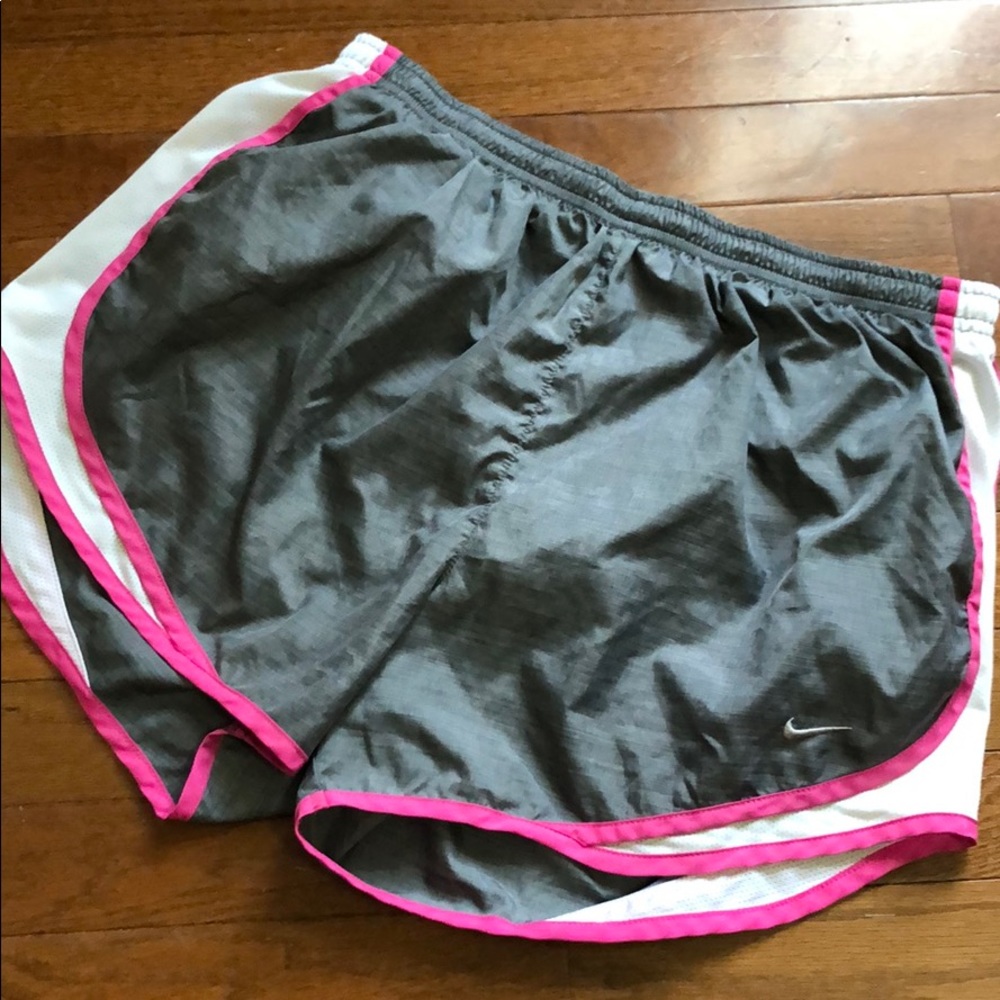 Grey & Pink Nike running shorts